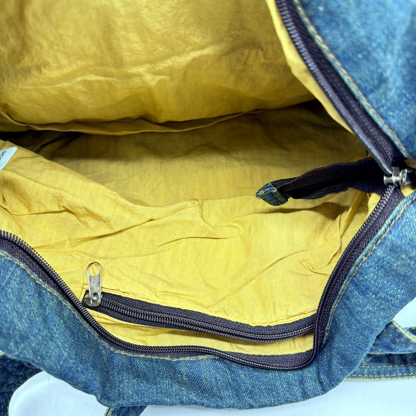Amigo Denim House Unisex Denim Blue Recycled Canvas Zipped Bag for Everyday NEW