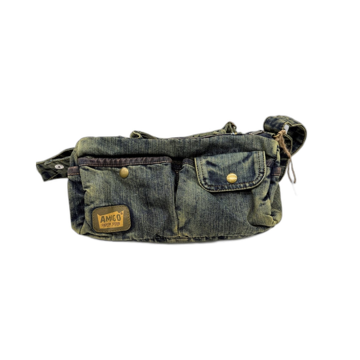 Amigo Denim House Corduroy & Faded Denim Recycled Bag for Travel & Work NEW