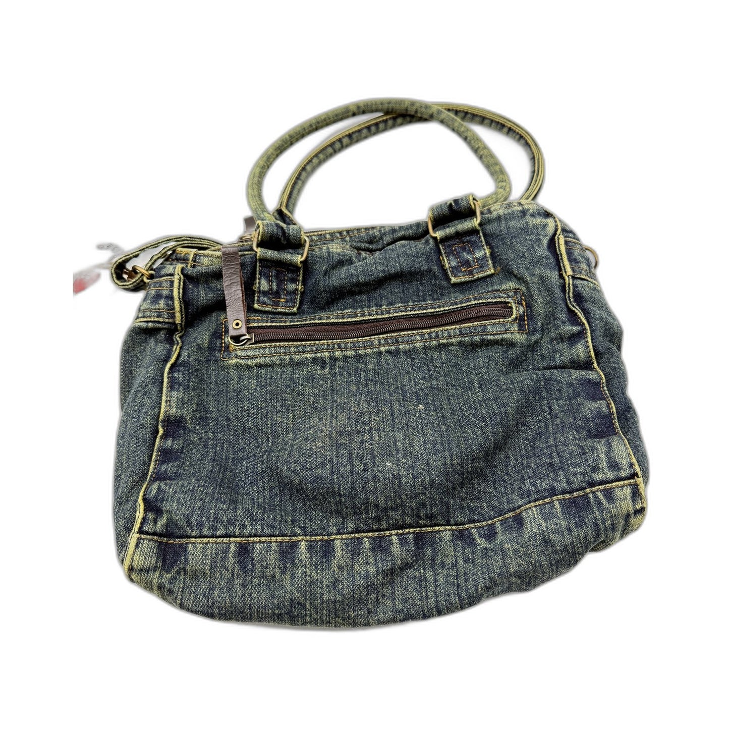 Recycled Faded Denim Vinatge Look Handbag Unisex by Amigo Denim House NEW