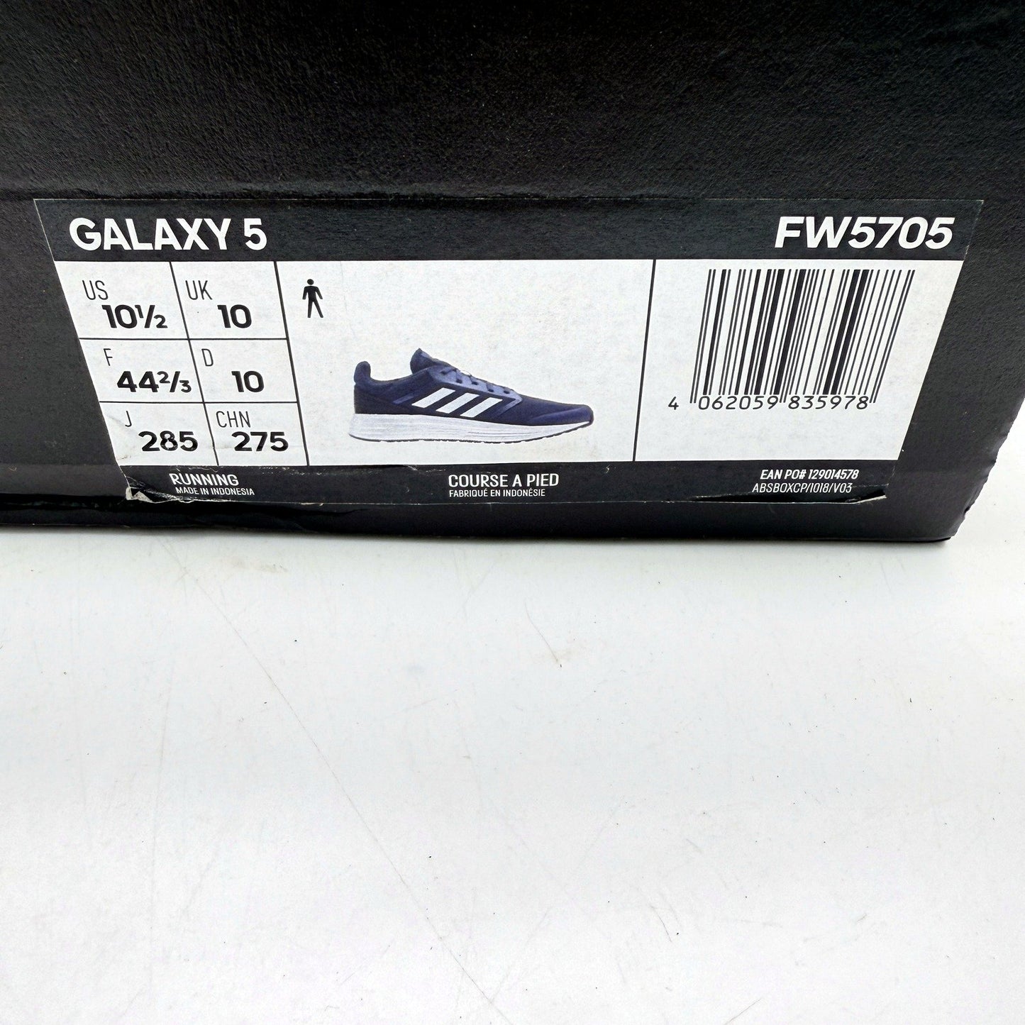 Adidas Mens Galaxy 5 Running Shoes in Navy Blue FW5705 Size US 10.5 NEW