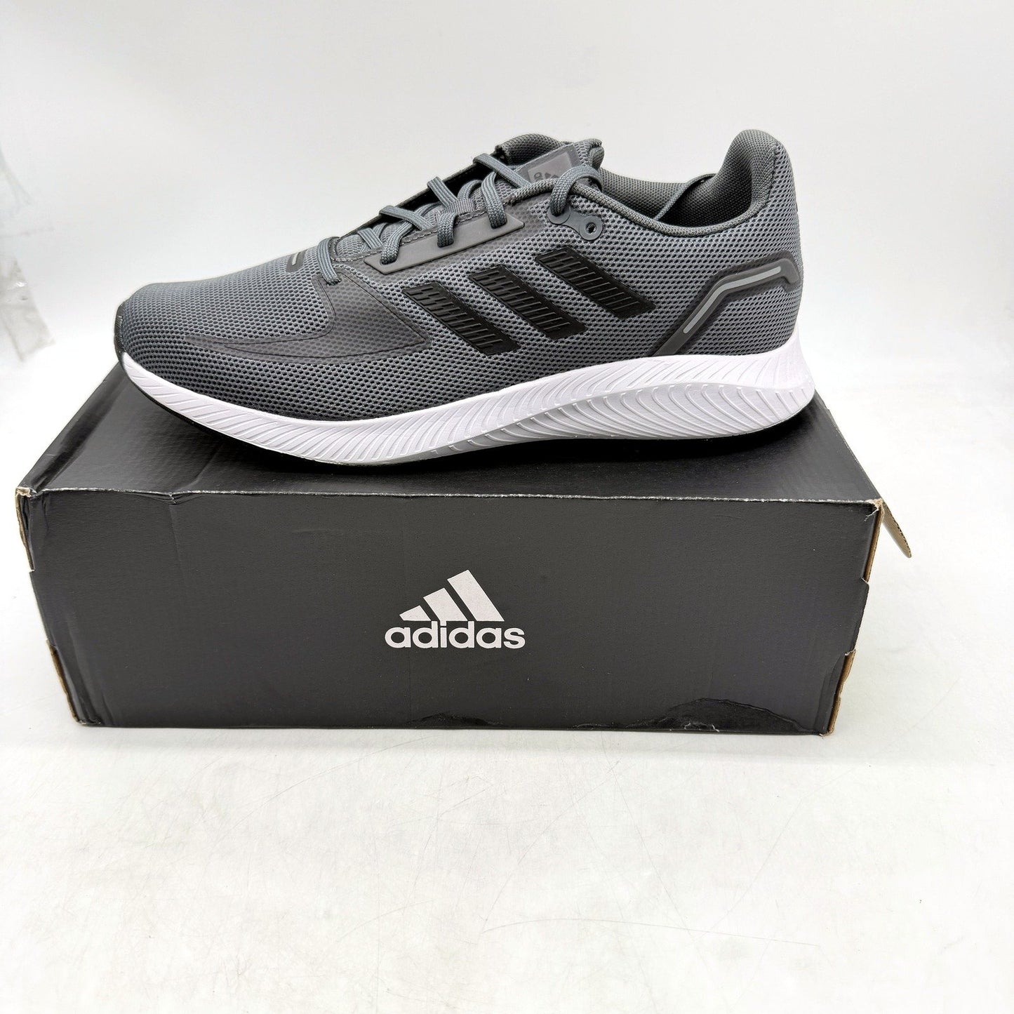 Adidas Mens Runfalcon 2.0 Running Grey Lightweight Athletic Sneakers US 8 NEW