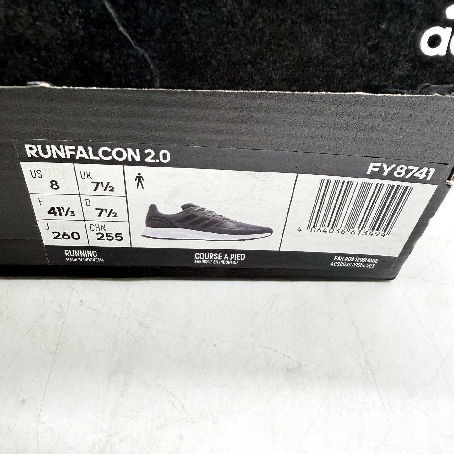Adidas Mens Runfalcon 2.0 Running Grey Lightweight Athletic Sneakers US 8 NEW