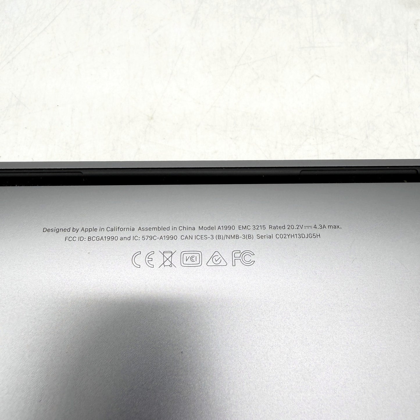 Apple MacBook Pro Laptop Silver 15-inch Touch Bar FOR PARTS ONLY -Locked MDM