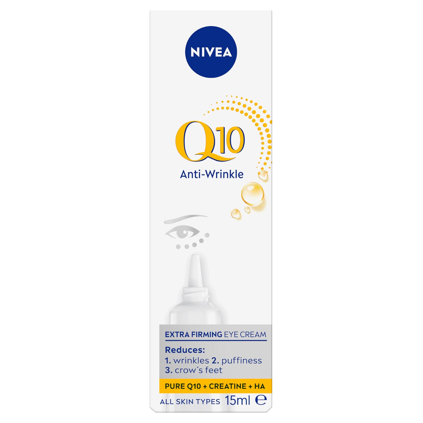 NIVEA Q10 Cream Anti-Wrinkle Eye Cream Enriched with & Creatine Firming NEW