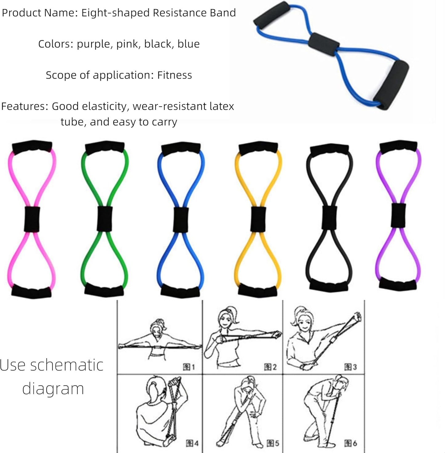 Shoyisenka Pilates Starter Set Pink Includes Ring, Hip Resistance Band  NEW