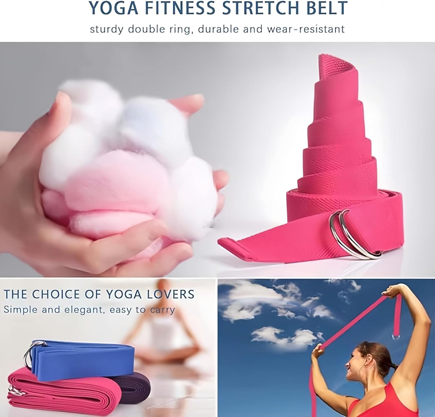 Shoyisenka Pilates Starter Set Pink Includes Ring, Hip Resistance Band  NEW
