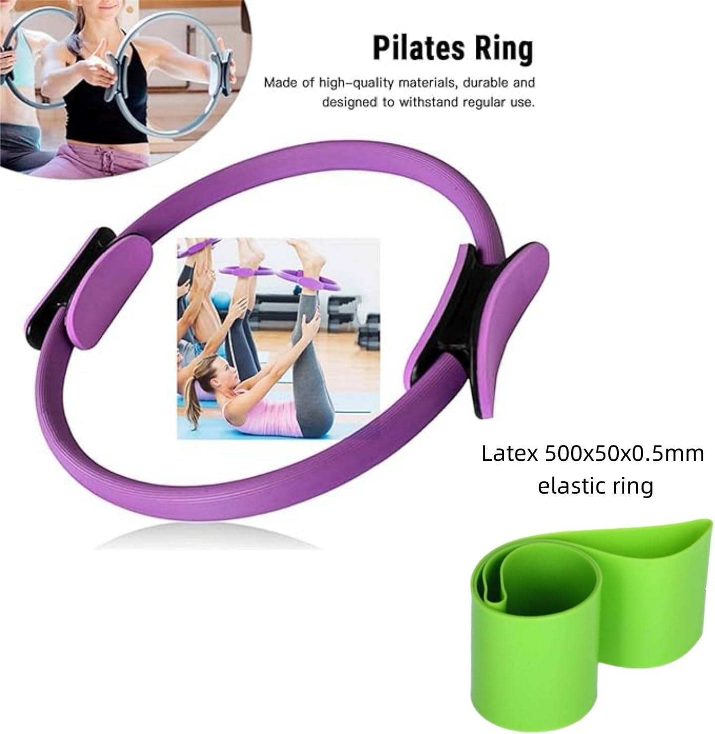 Shoyisenka Pilates Starter Set Pink Includes Ring, Hip Resistance Band  NEW