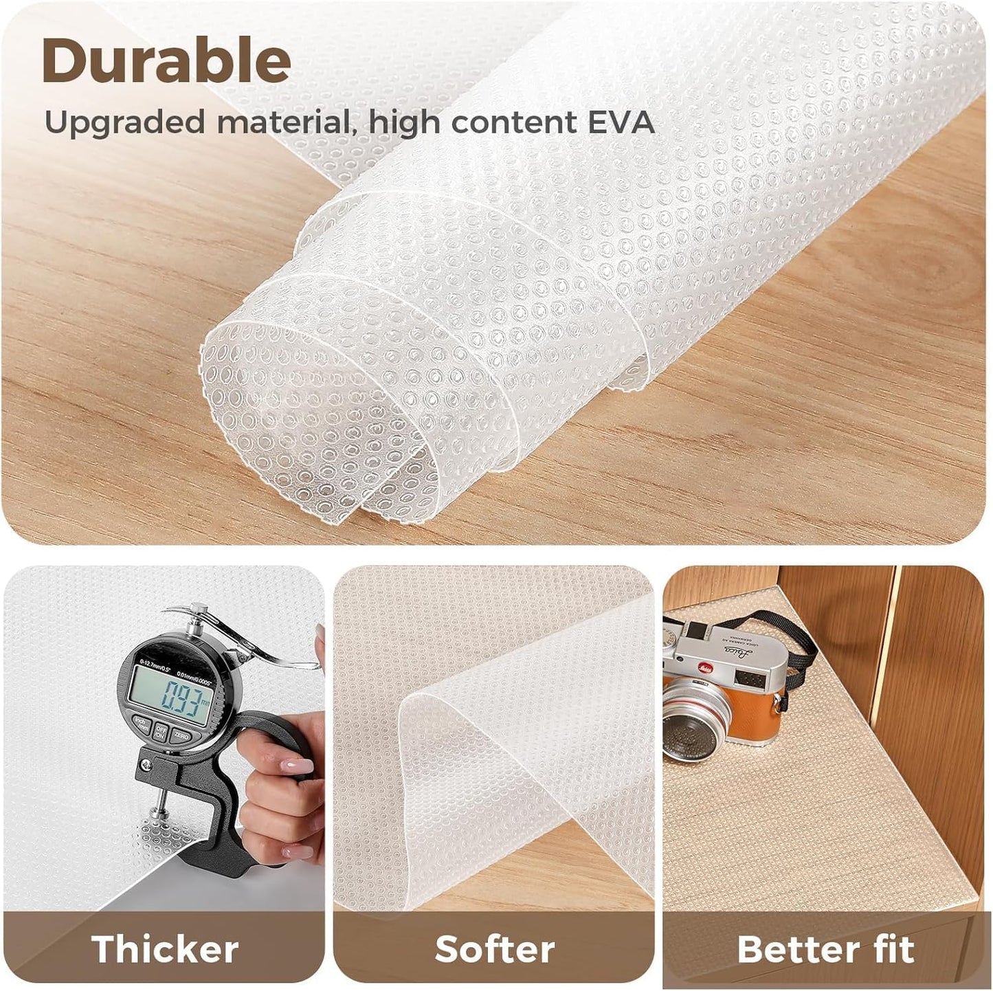 WinkleStar Clear Plastic Shelf Liner 60cm x 500cm Kitchen Storage NEW