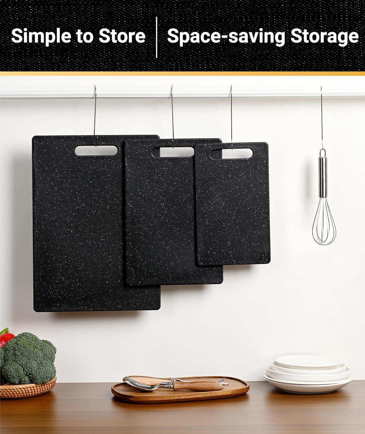 Hiorigin 3-Piece Cutting Mats Set Dishwasher Safe BPA-Free Reversible NEW