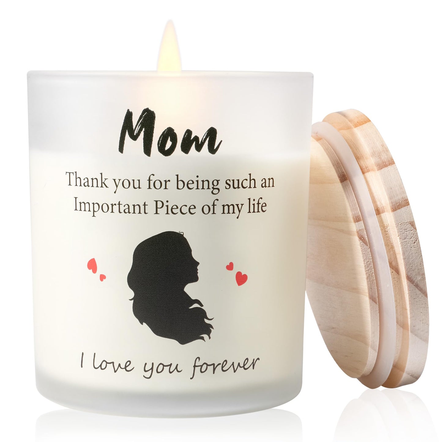 NYEONHRT 'Mom' Candles Large Jar Candle Lavender Vanilla Scented NEW