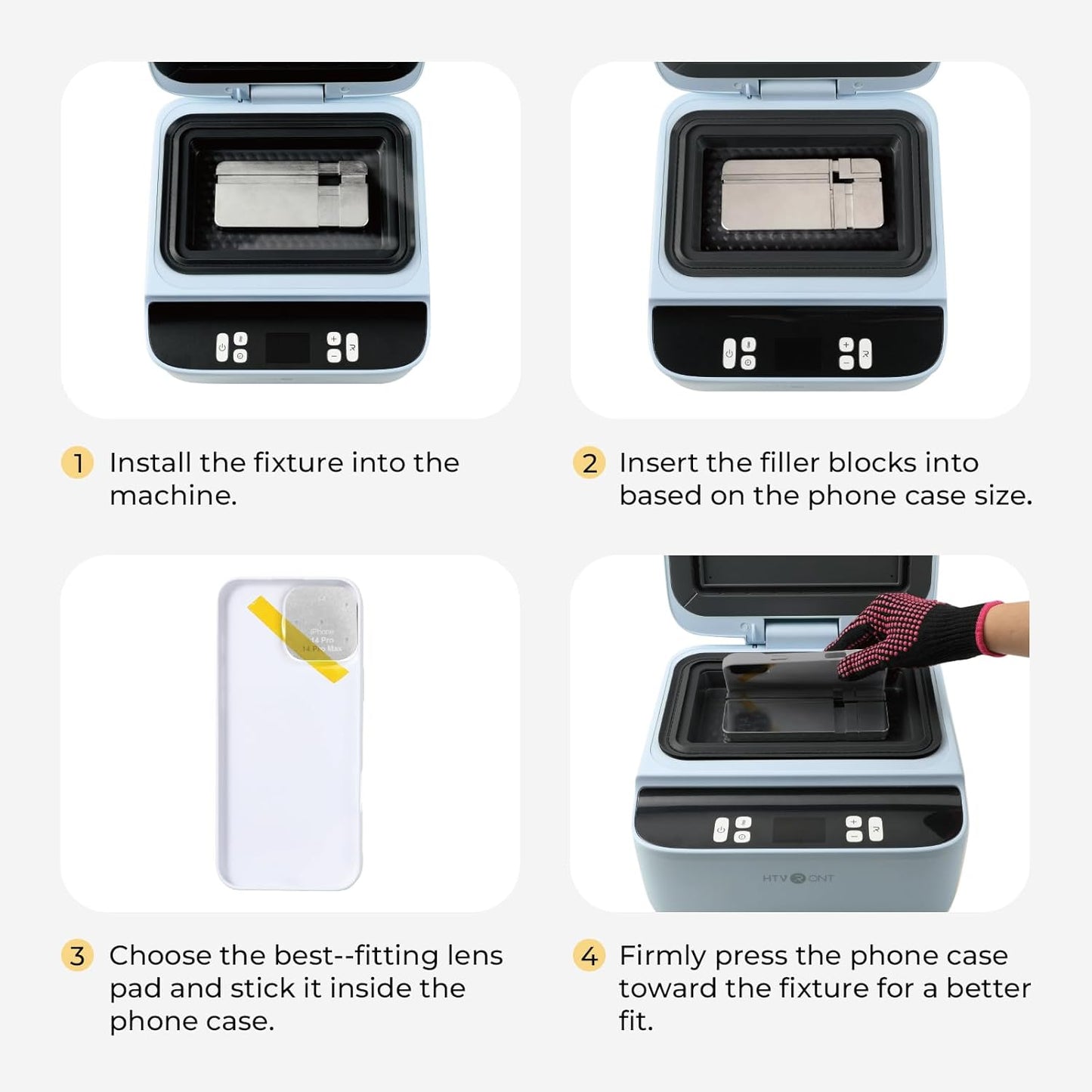 HTVRONT Adjustable Universal Aluminium Die-Cutting Phone Case Fixture Silver NEW