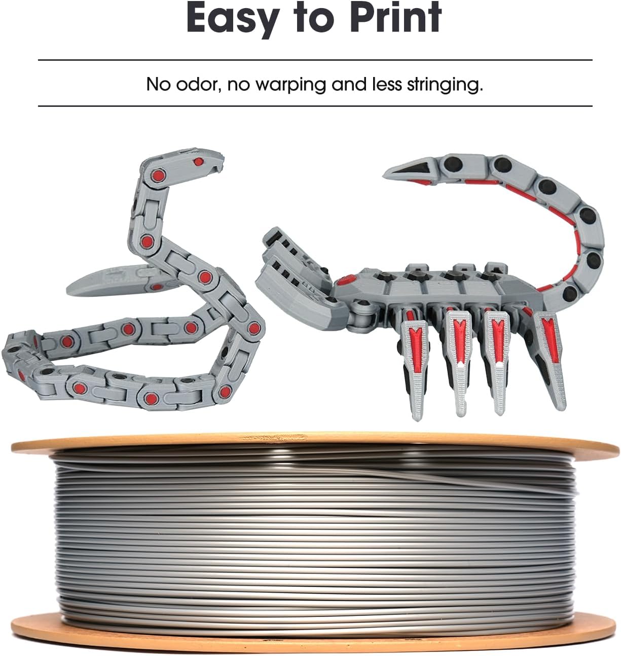 eSUN PLA 3D Printer Filament - Dimensional Accuracy White PLA 175 DEMO