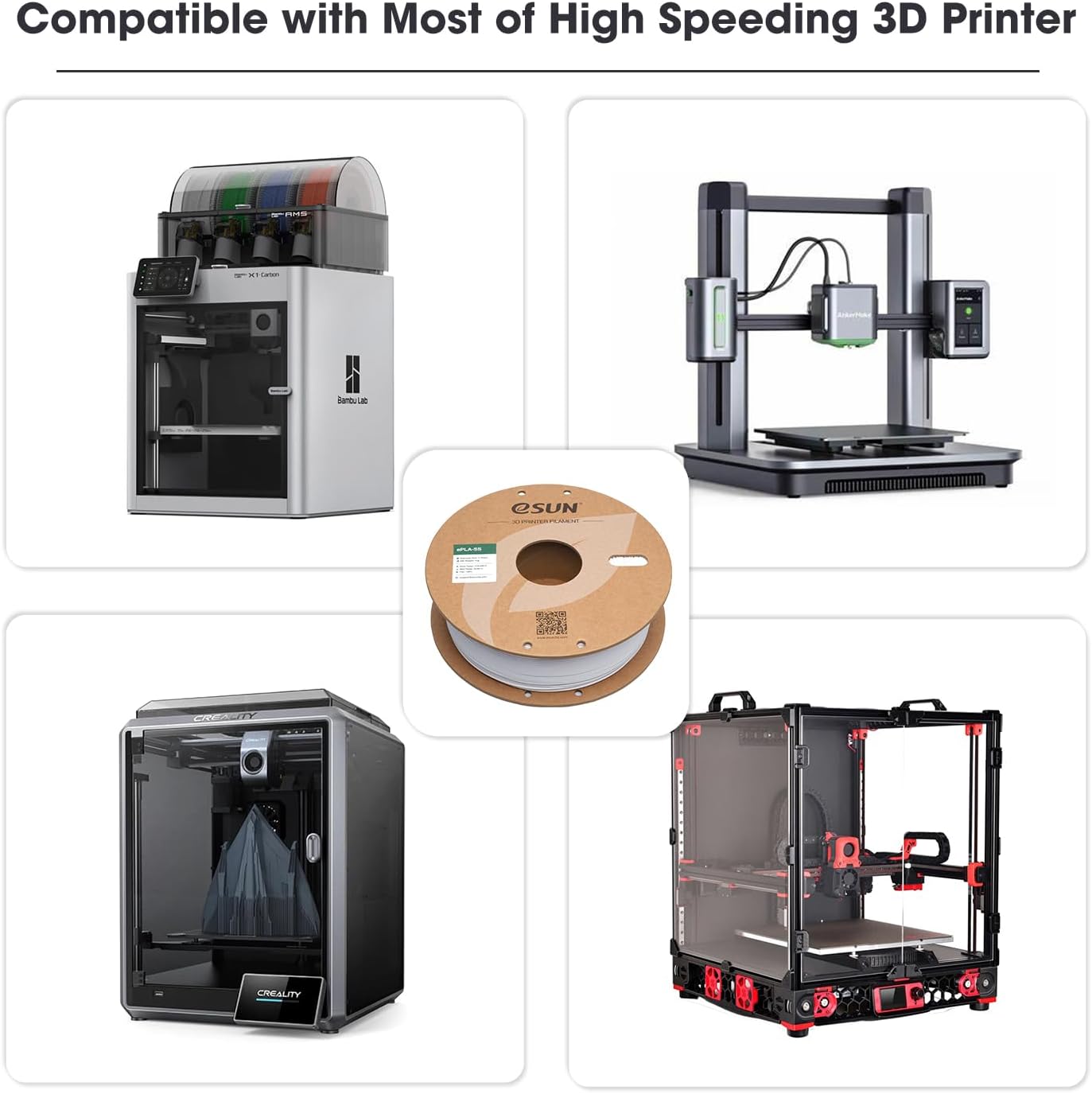 eSUN PLA 3D Printer Filament - Dimensional Accuracy White PLA 175 DEMO