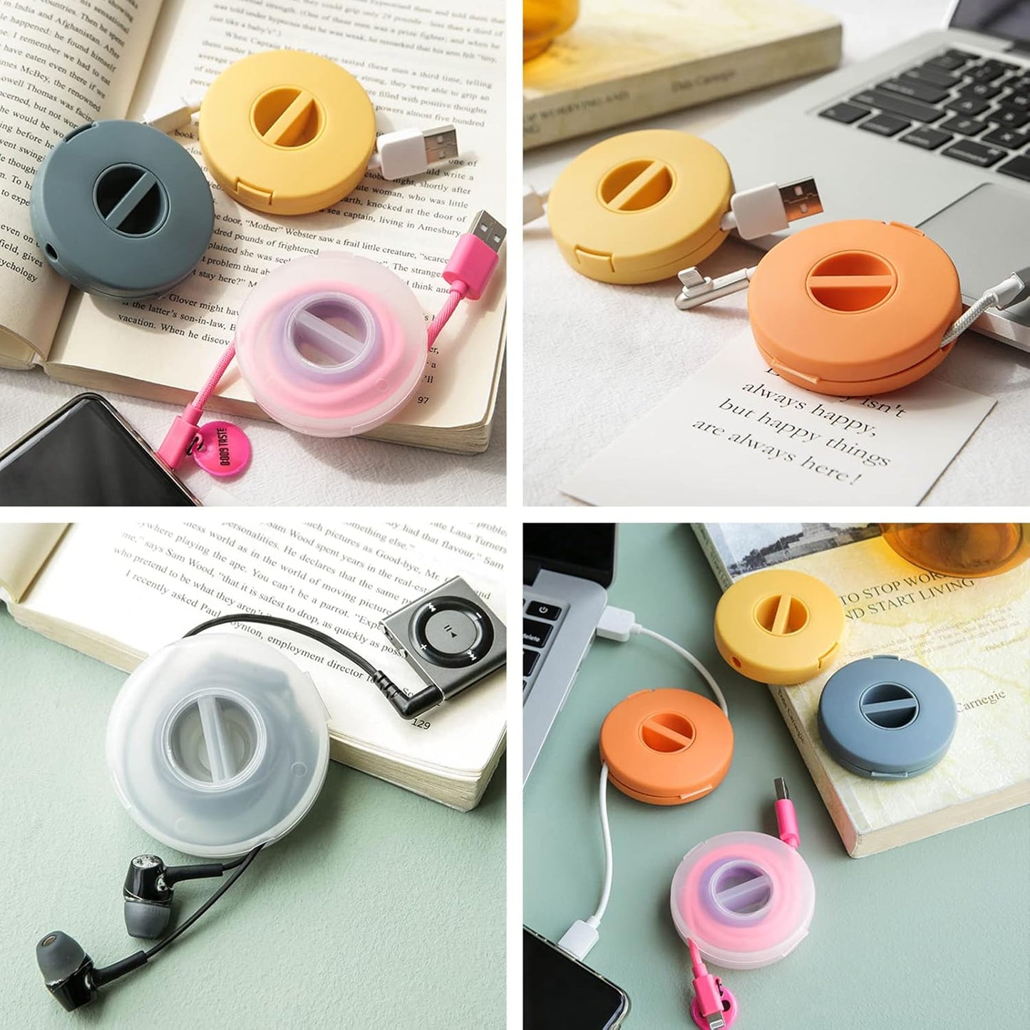 LIOUCBD 8-Pack Portable Cable Organizer Cord Winder Keeper Multicoloured NEW