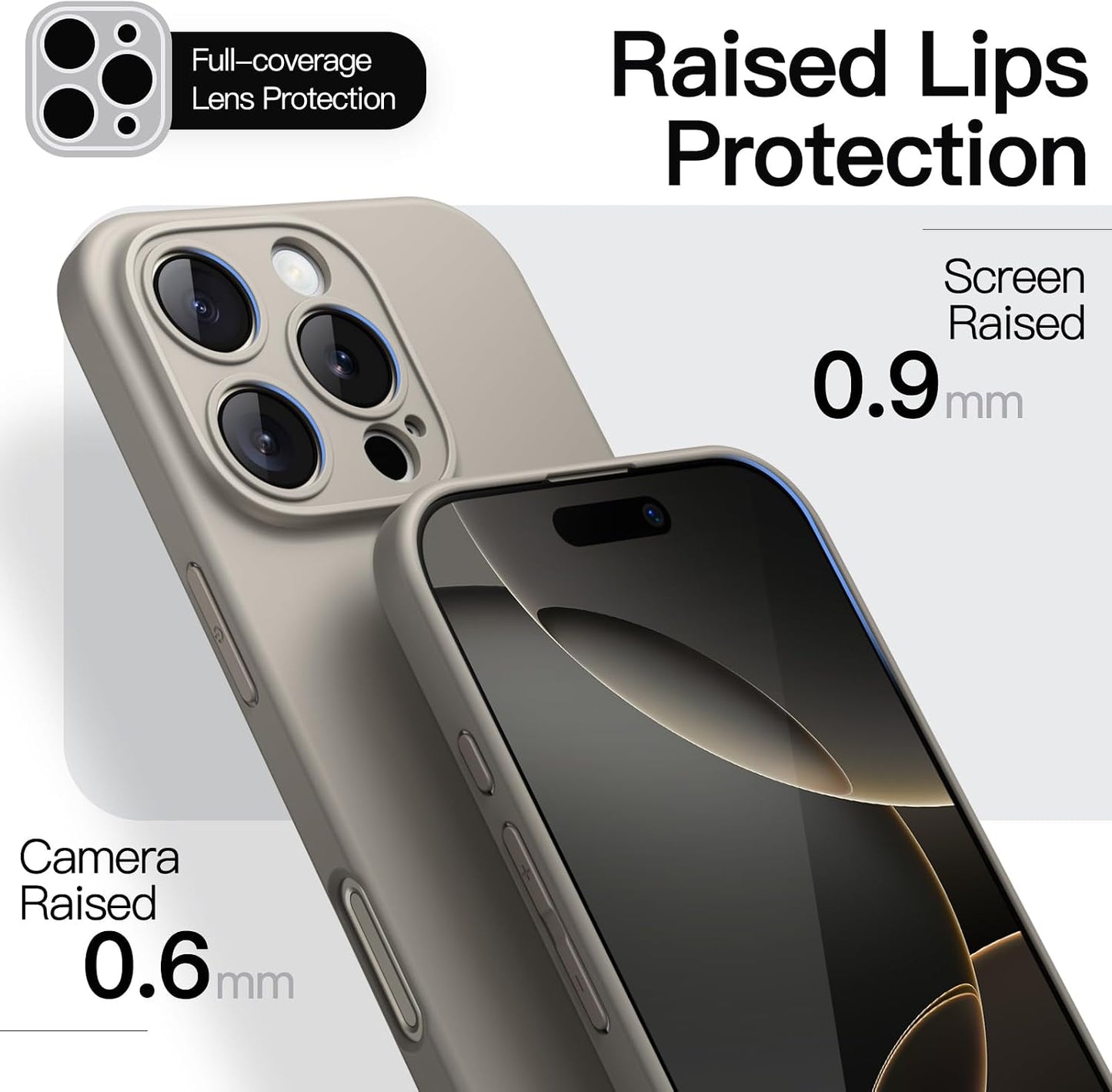 JETech Slim Basic Case iPhone 16 Pro 6.3" Full Protection Natural Titanium NEW