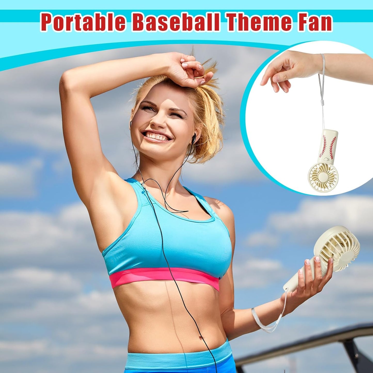 BULK Tuanse Personal Fans Handheld Portable Mini Plastic Beige 12 Pack NEW