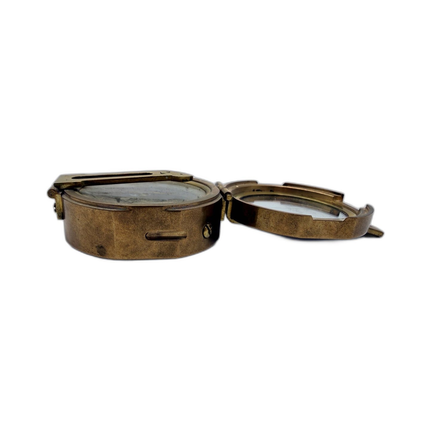 Natural Sine Vintage Heavy Brass Compass Navigation Tool Antique Style Replica