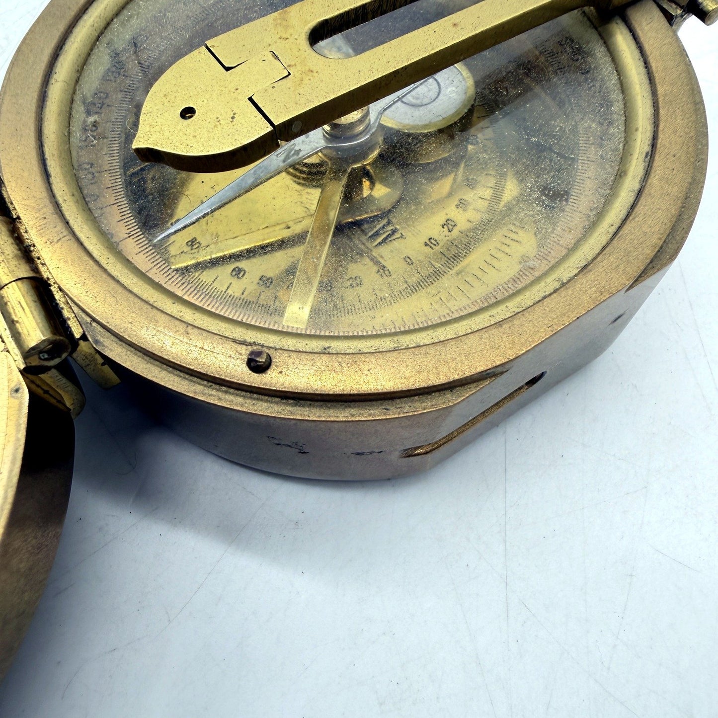 Natural Sine Vintage Heavy Brass Compass Navigation Tool Antique Style Replica