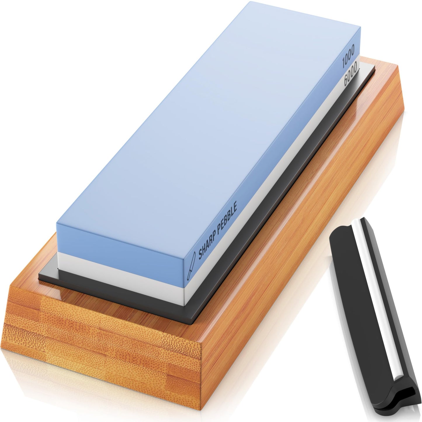 Sharp Pebble Premium Whetstone Knife Sharpening Stone 1000/6000 Grit NEW