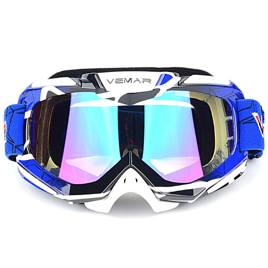 Ubelly Blue Polarized Motorcycle Goggles for Dirt Bike Racing Eyewear NEW