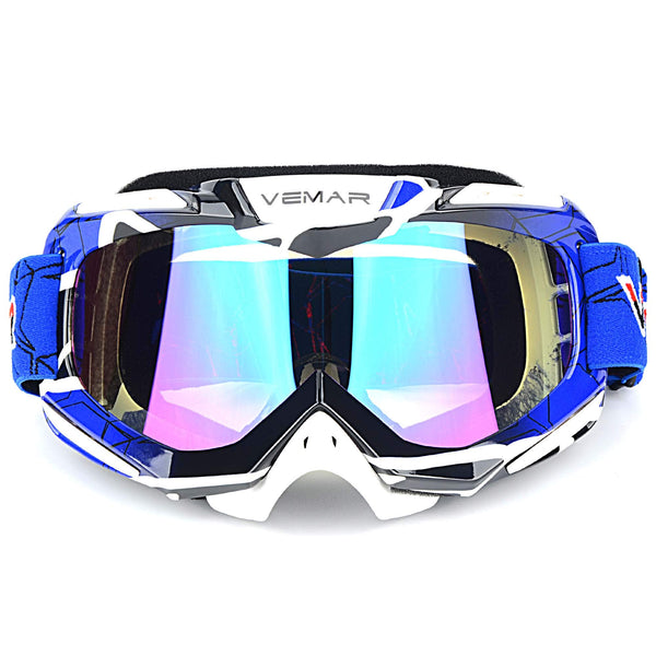 Ubelly Blue Polarized Motorcycle Goggles for Dirt Bike Racing Eyewear NEW