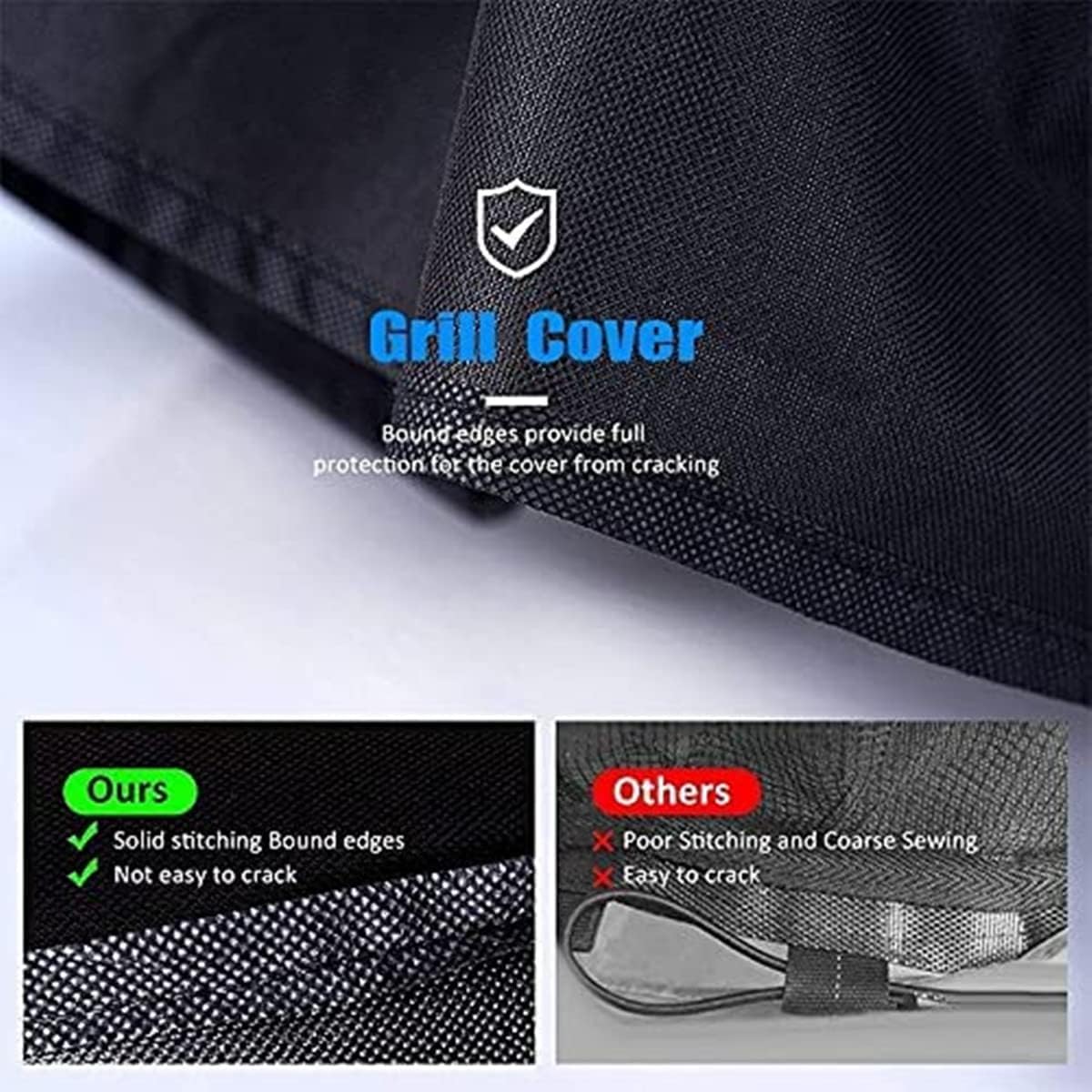 Outdoor Waterproof Black Barbecue Grill Cover, 58 Inch With Storage Bag NEW
