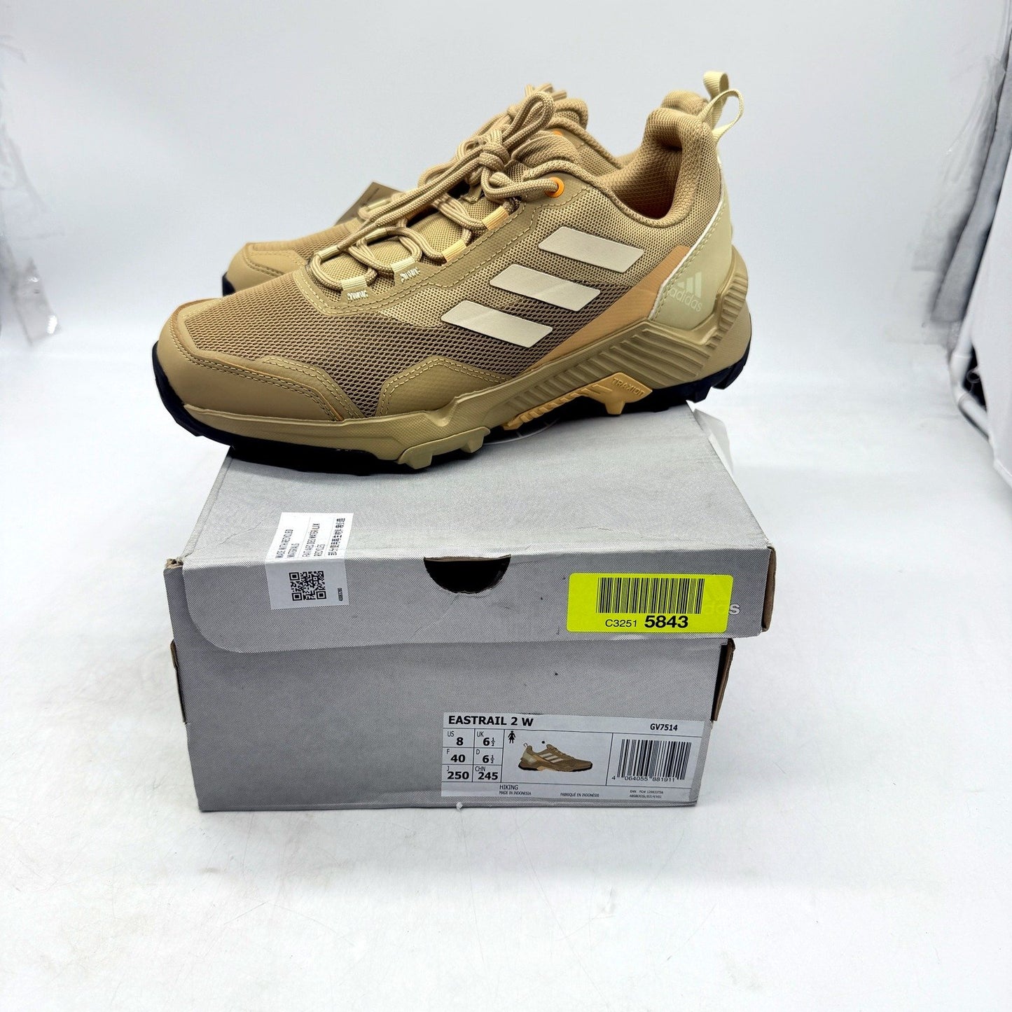Adidas Easttrail 2 Hiking Shoes Tan Outdoor Trail Athletic Ladies Size US 8 NEW