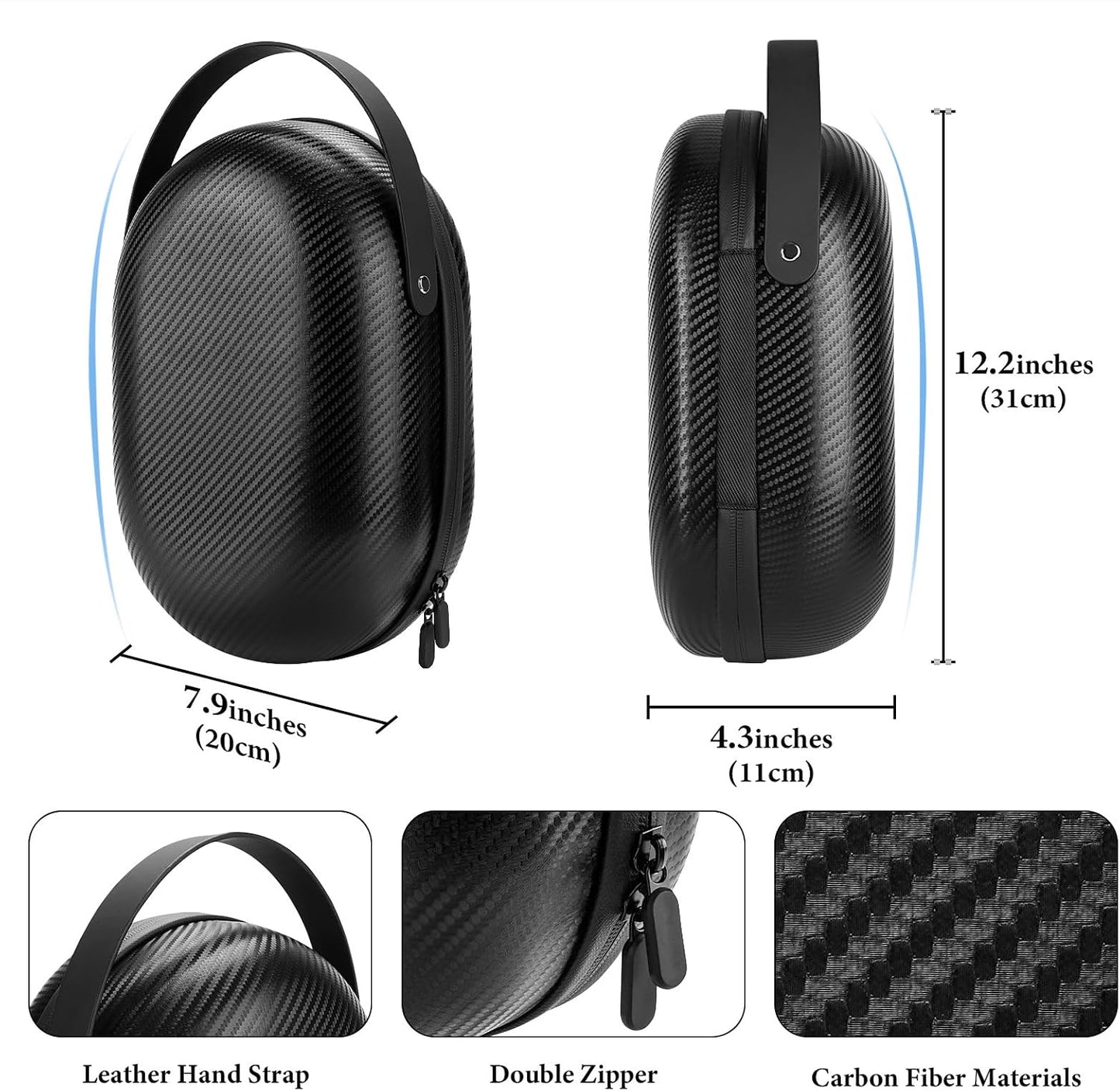 Geekria Hard PC Carrying Case for Meta Quest 2 Apple Vision Portable Bag NEW