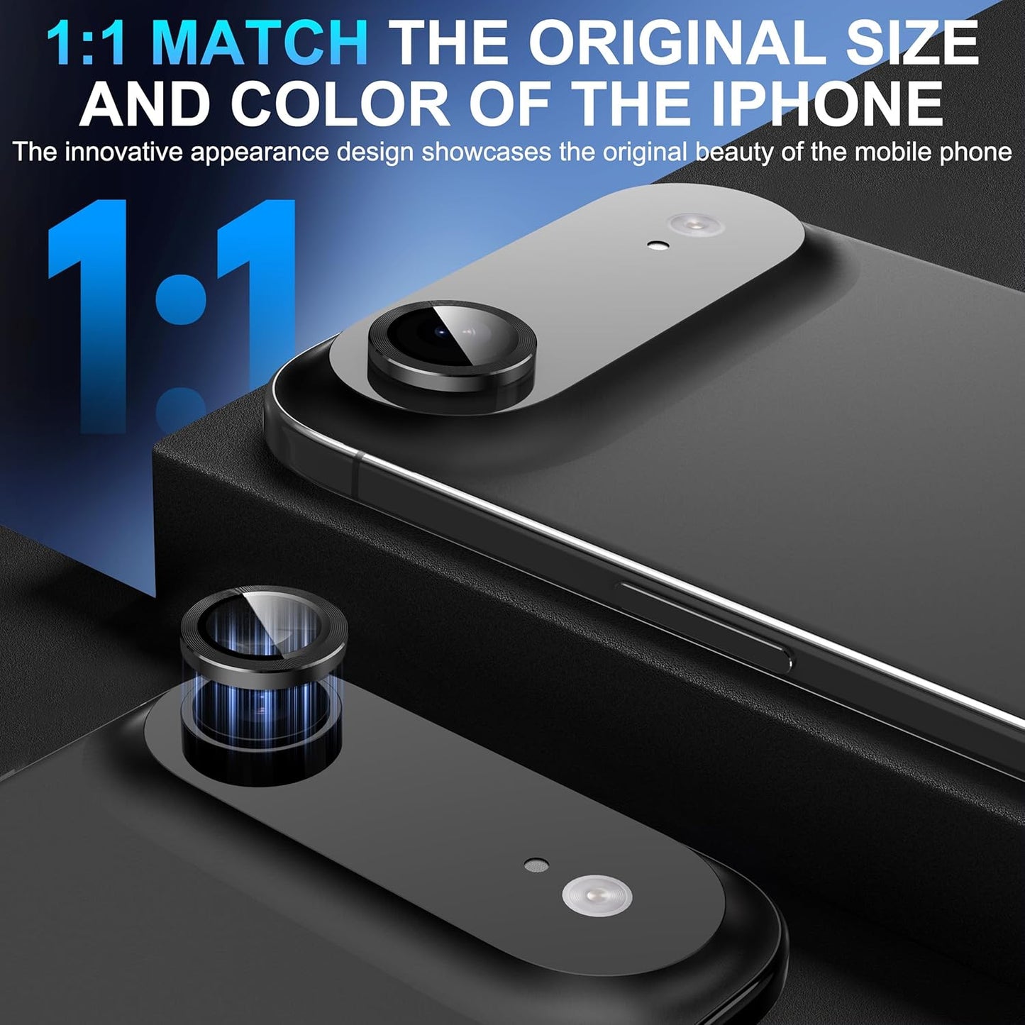 T Tersely 2-Pack Tempered Glass Screen Protectors for iPhone 17 Air Black NEW