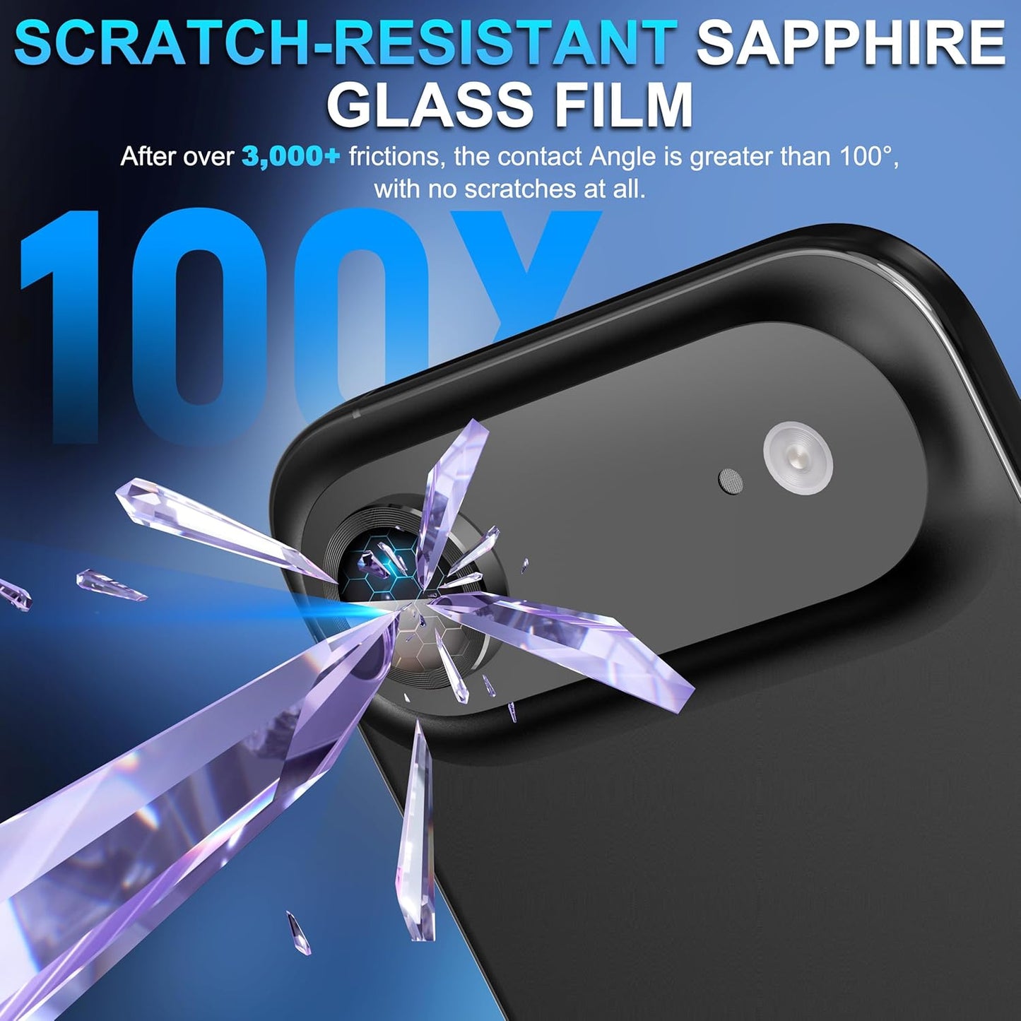 T Tersely 2-Pack Tempered Glass Screen Protectors for iPhone 17 Air Black NEW