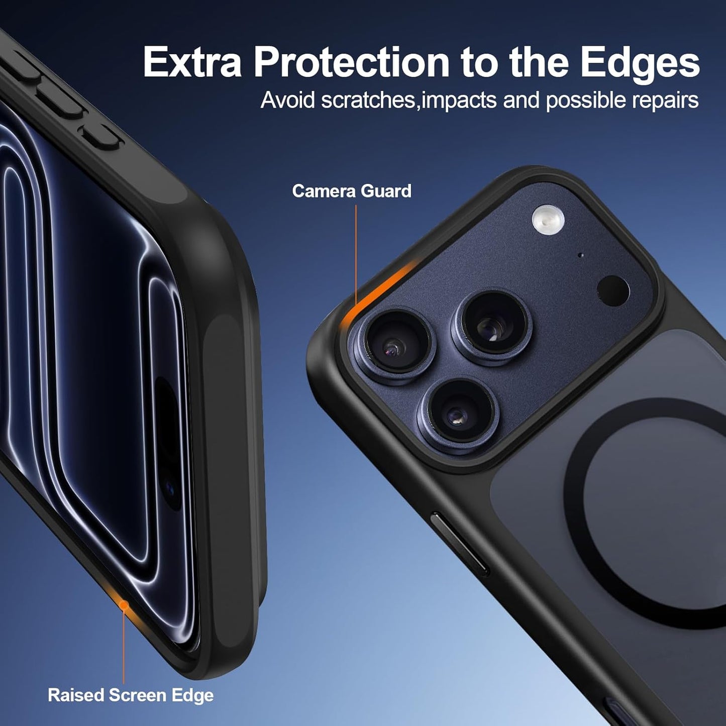 T Tersely Basic Magnetic Transparent Back Case for iPhone 17 Pro Matte Black NEW