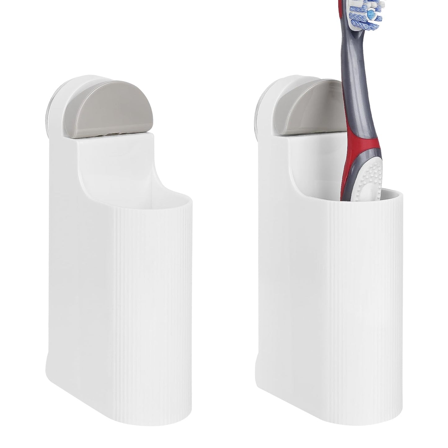 Linkidea White Adhesive Electric Toothbrush Holder Battery Powered Rack NEW