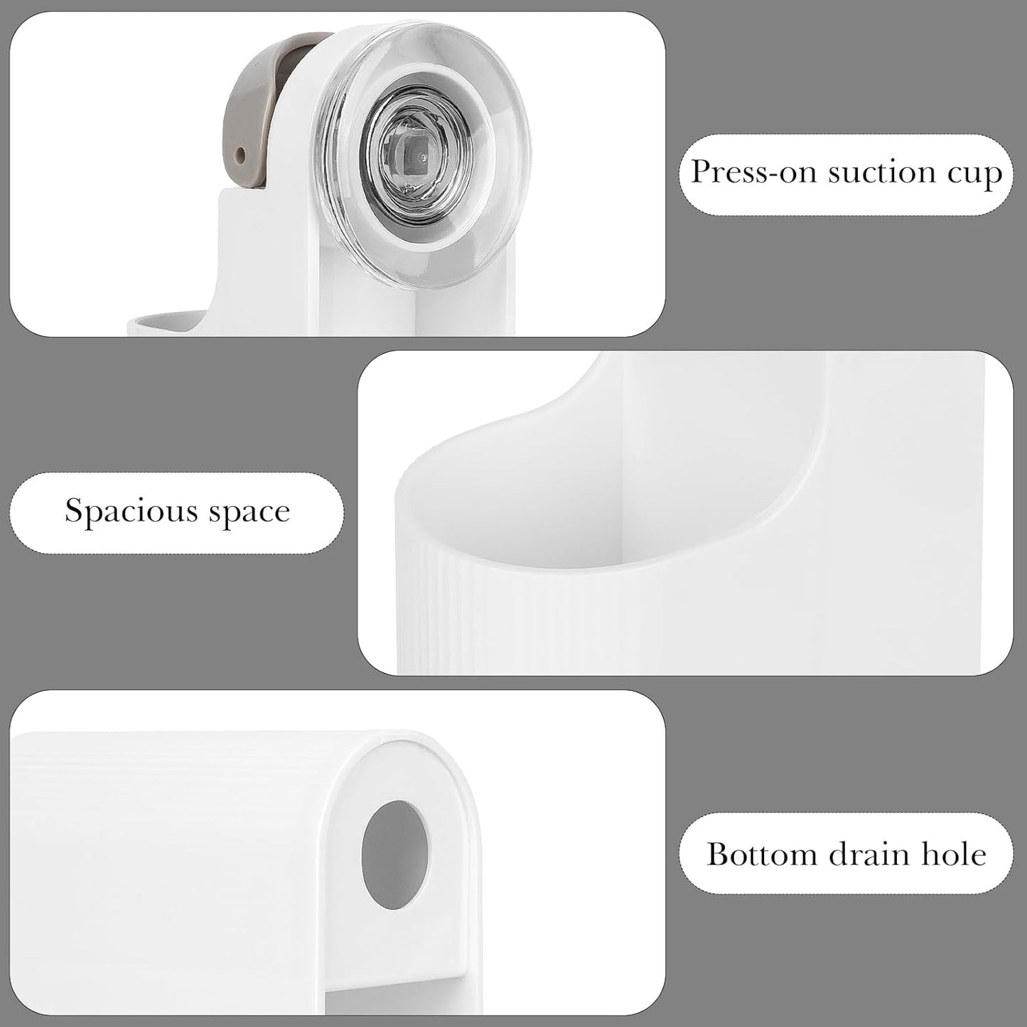 Linkidea White Adhesive Electric Toothbrush Holder Battery Powered Rack NEW
