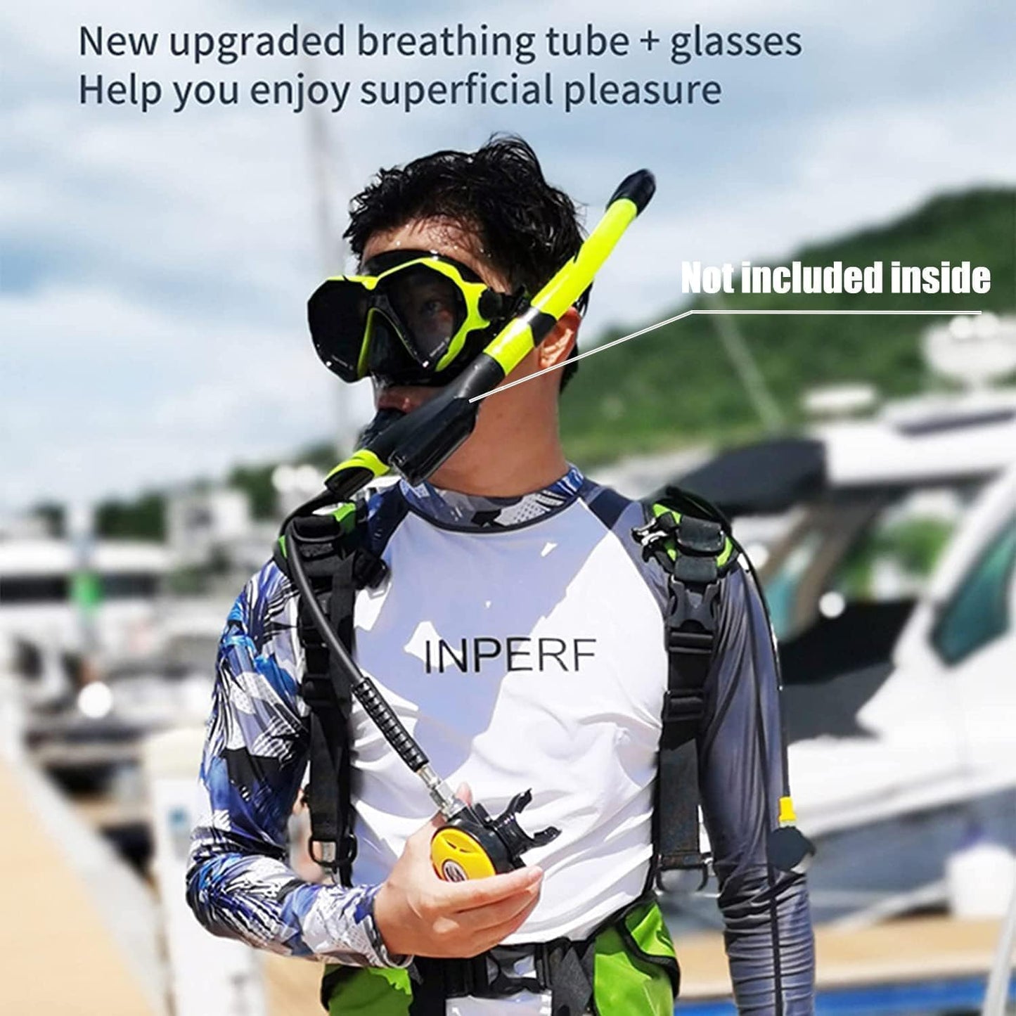 GOYOJO Portable Mini Scuba Tank Diving Kit for Underwater Exploration Green NEW