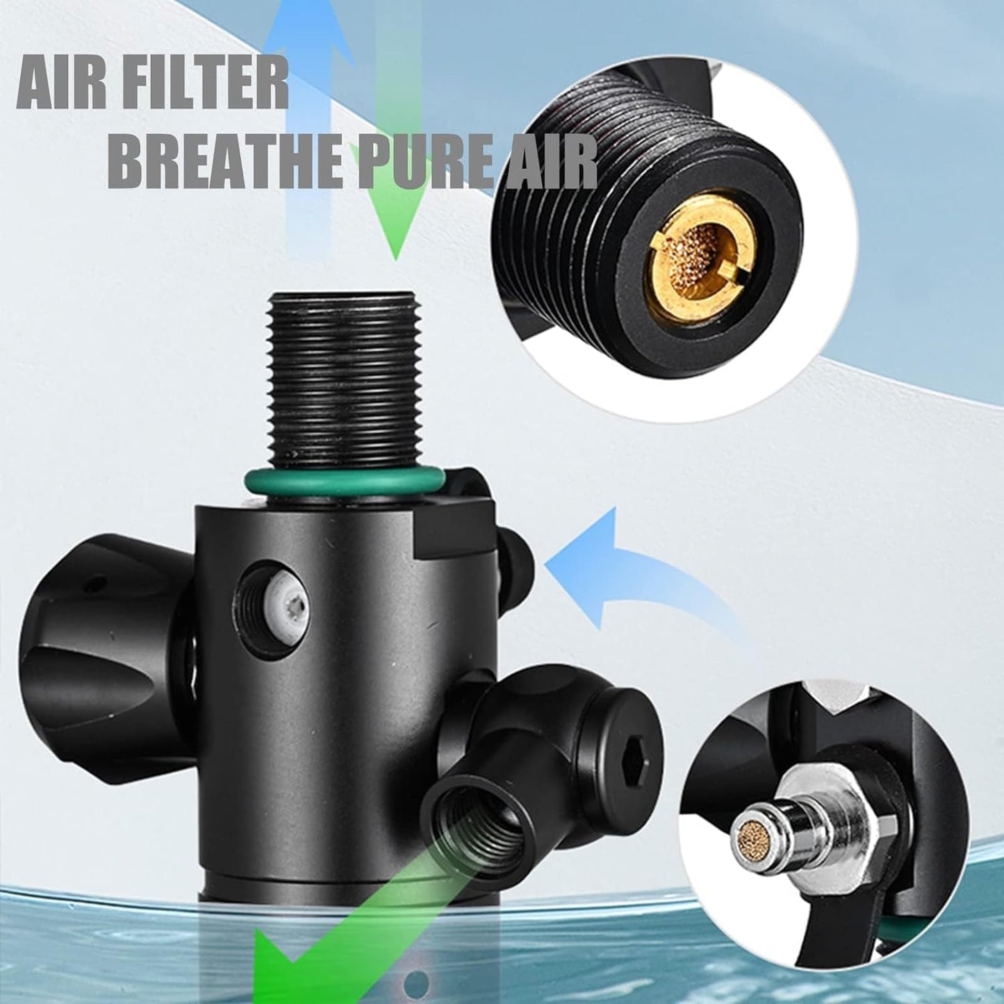 GOYOJO Portable Mini Scuba Tank Diving Kit for Underwater Exploration Green NEW