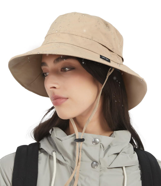 Creekstone Waterproof Bucket Hat Sun Protection UPF50+ Packable Khaki OSFM NEW