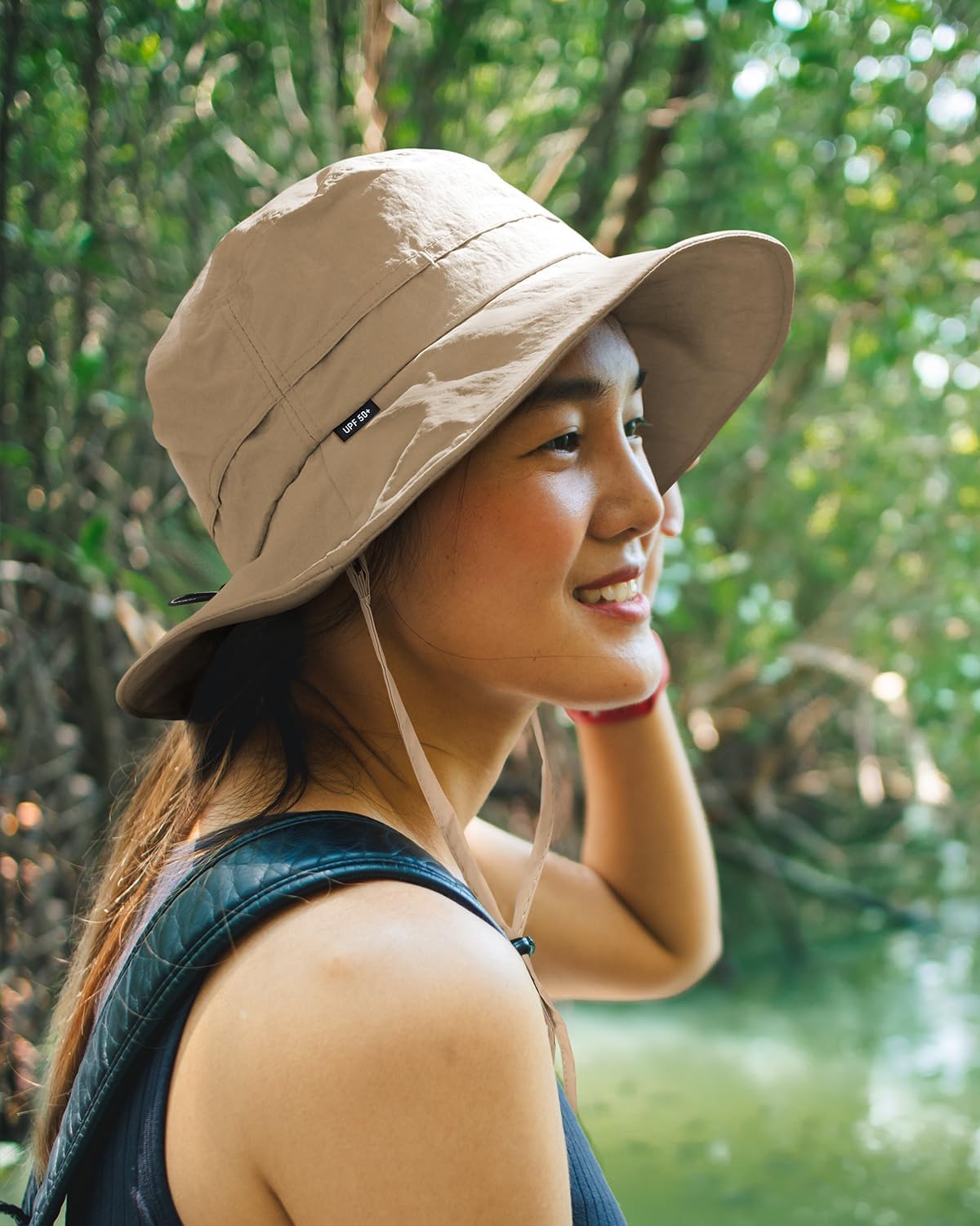 Creekstone Waterproof Bucket Hat Sun Protection UPF50+ Packable Khaki OSFM NEW