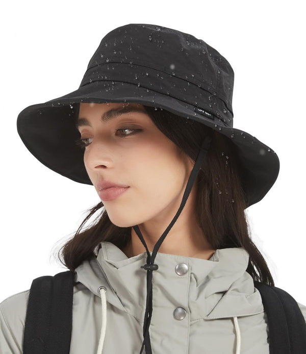 Creekstone Waterproof Bucket Hat UPF50+ Packable Sun Protection Black OSFM NEW