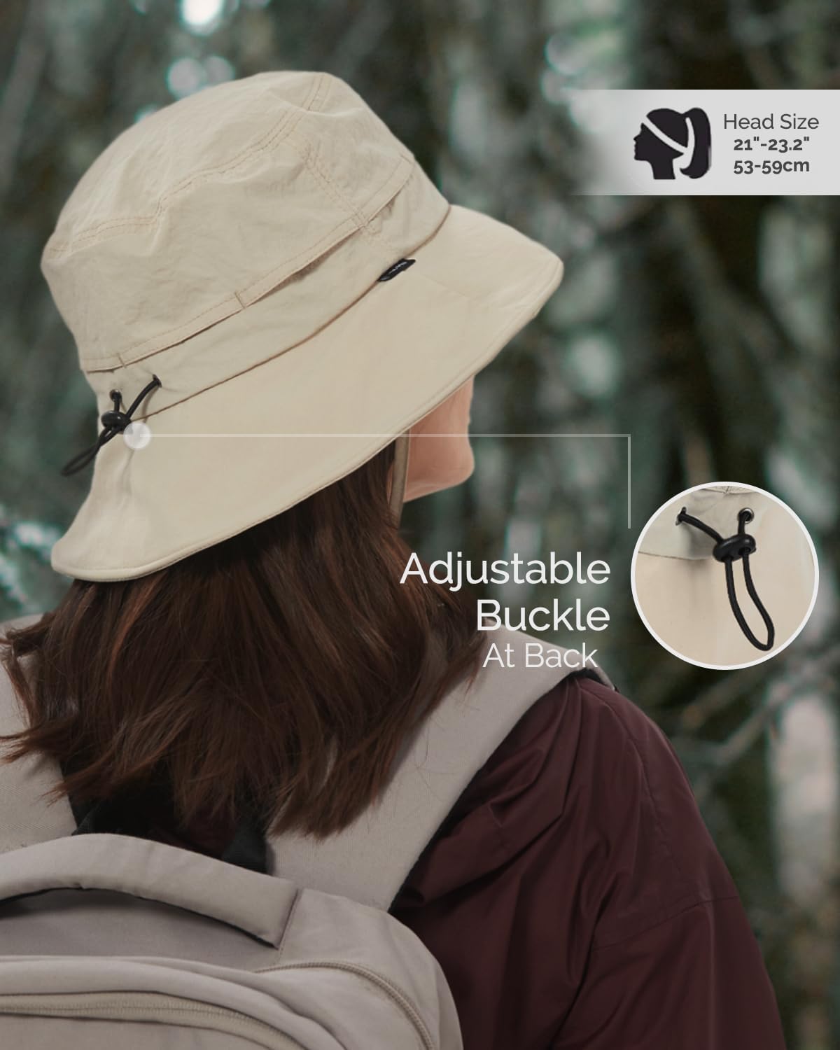 Creekstone Waterproof Bucket Hat UPF50+ Packable Sun Protection Black OSFM NEW