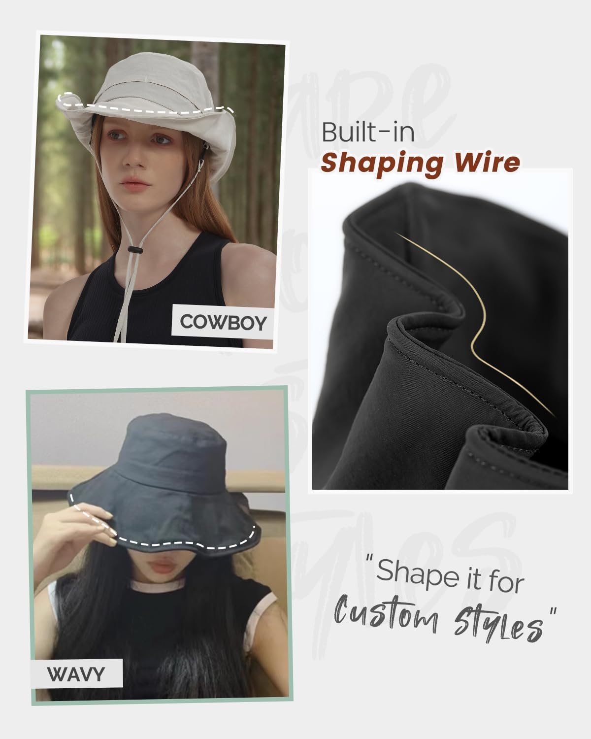 Creekstone Waterproof Bucket Hat UPF50+ Packable Sun Protection Black OSFM NEW