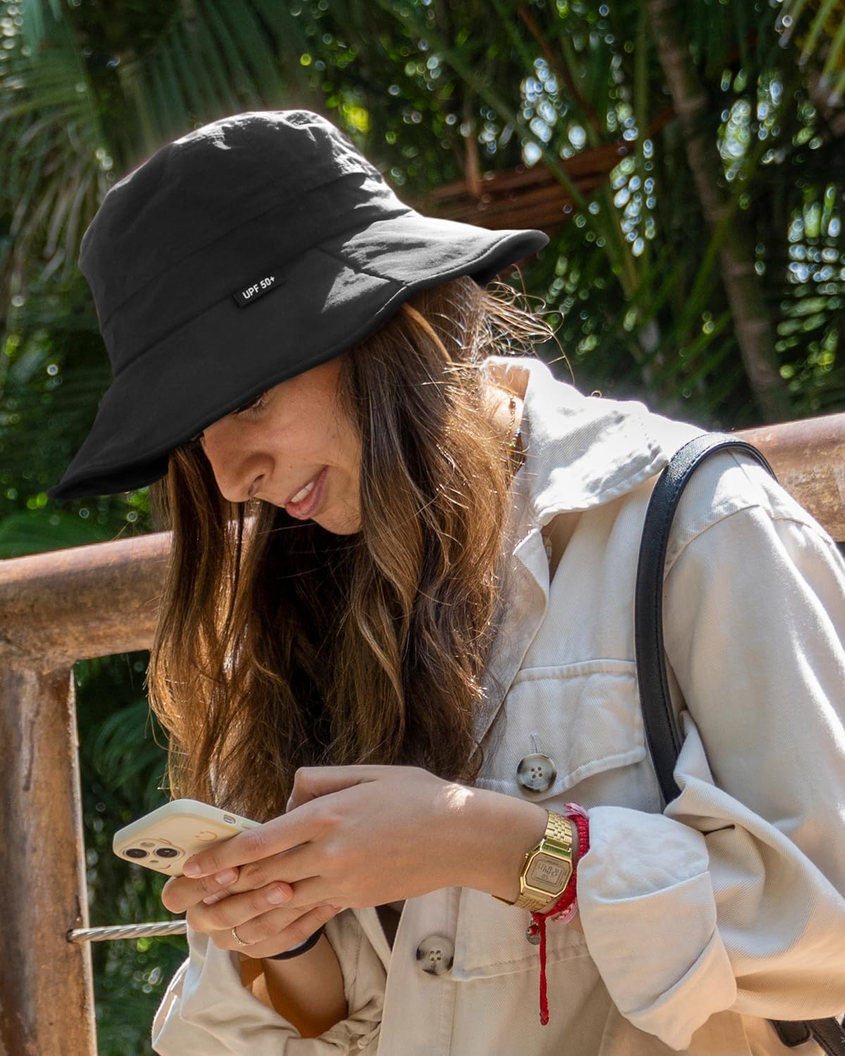Creekstone Waterproof Bucket Hat UPF50+ Packable Sun Protection Black OSFM NEW