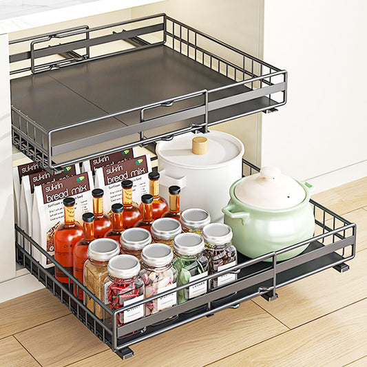 XINAHONG Expandable Pull Out Cabinet Organizer Drawers 2 Pack Kitchen NEW