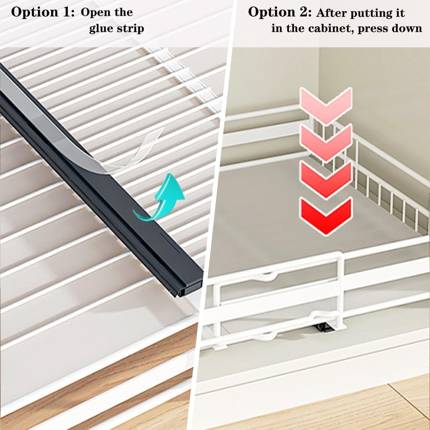 XINAHONG Expandable Pull Out Cabinet Organizer Drawers 2 Pack Kitchen NEW