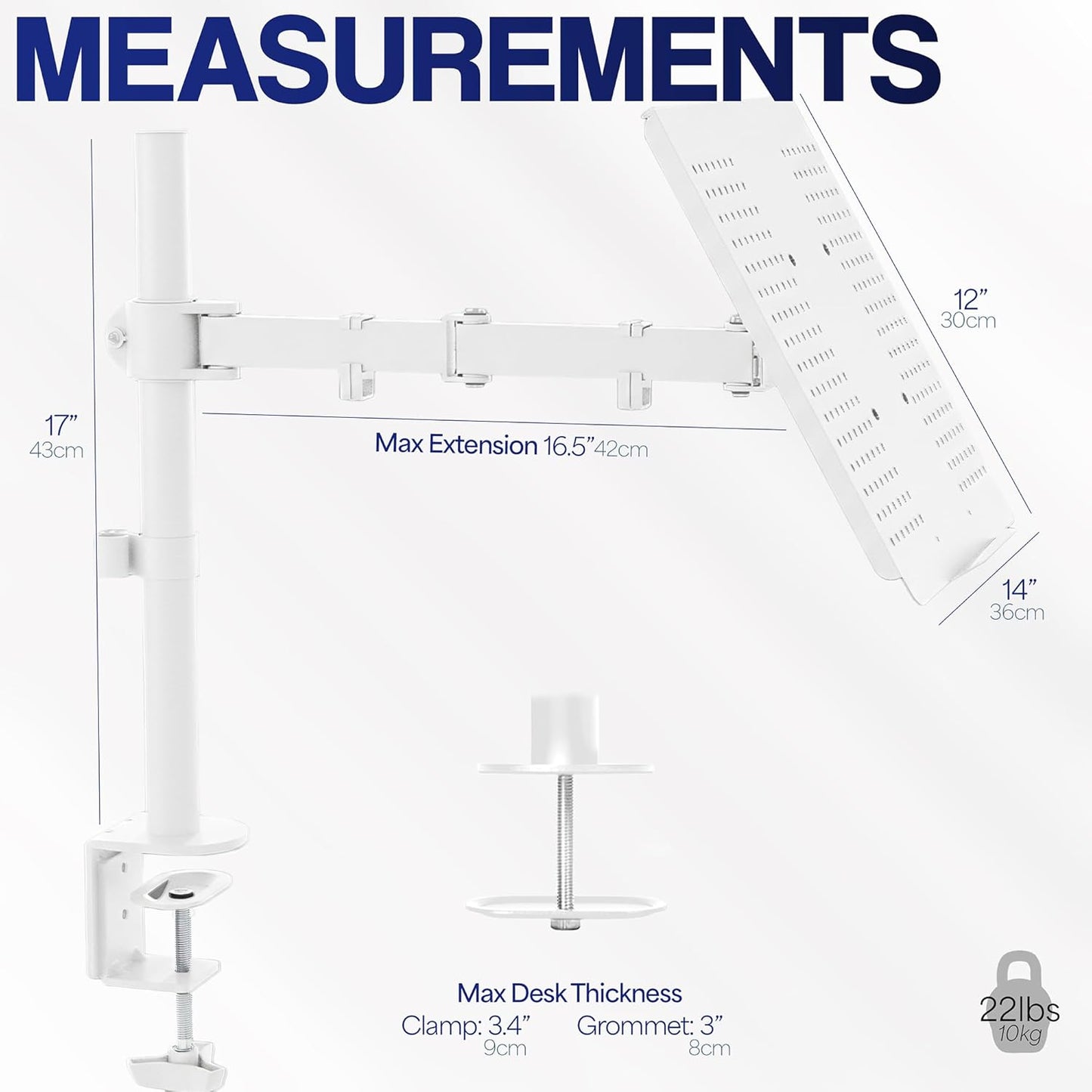 VIVO Fully Stands Adjustable Laptop Desk Mount Stand Notebook Extension NEW