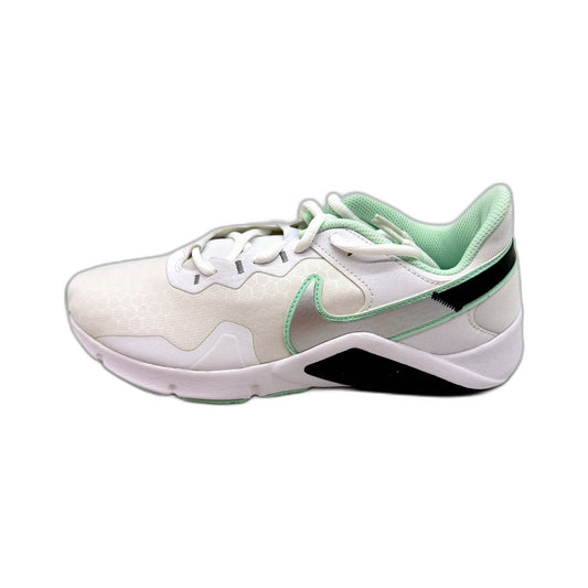Nike Womens Legend Essential 2 Sneakers White Metallic Silver US 8 DEMO