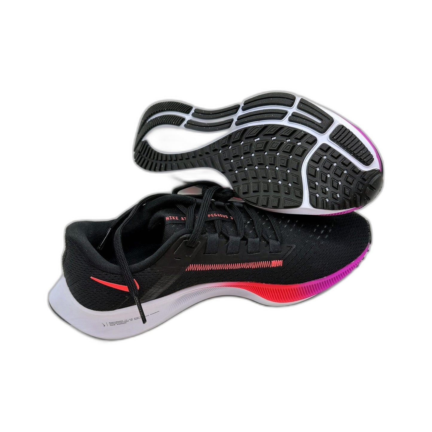 Nike Womens Air Zoom Pegasus 38 Running Shoes Black/Hyper Violet Size US 9.5 NEW