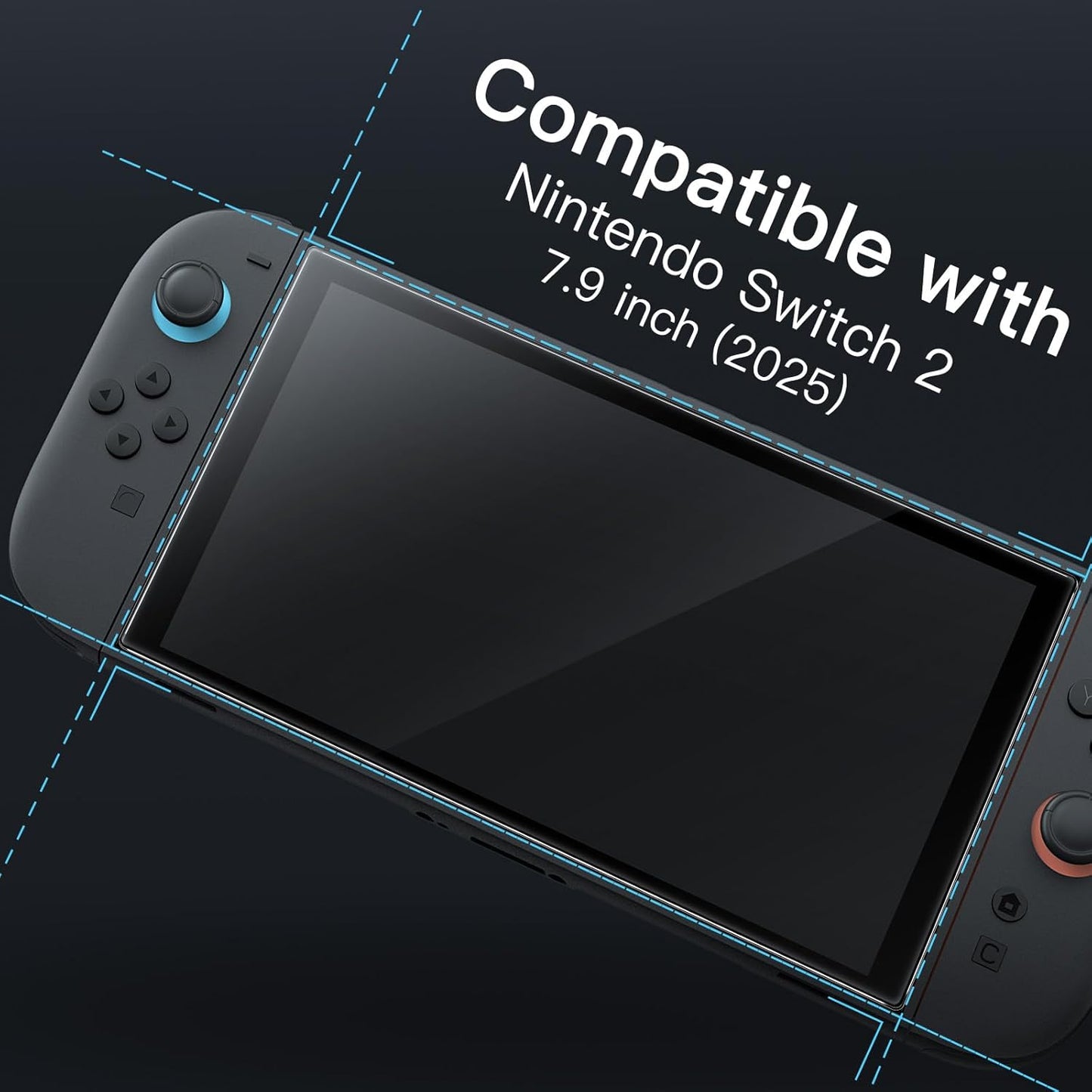 JETech Tempered Glass Screen Protector for Nintendo Switch 2 2025 - Clear NEW