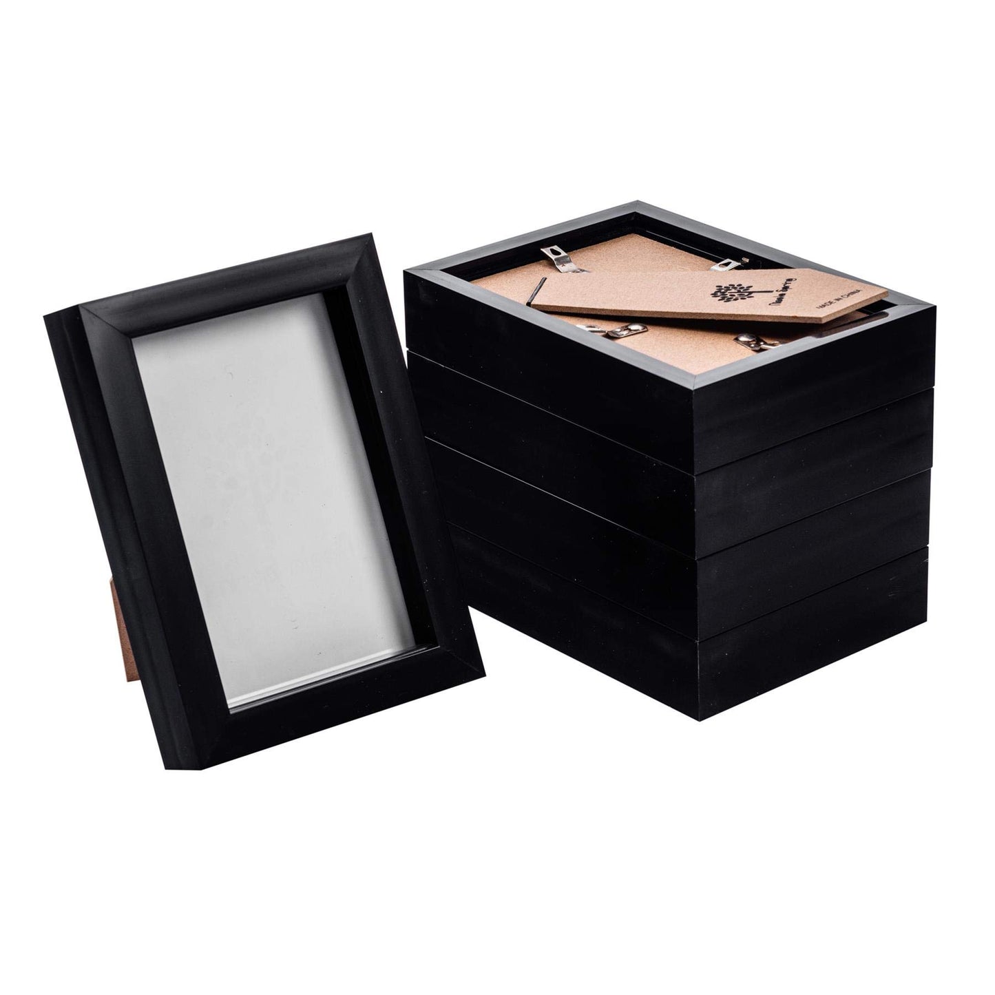 Nicola Spring 3D Shadow Box Photo Frames Black 4 x 6" (10 15cm) Pack of 5 NEW