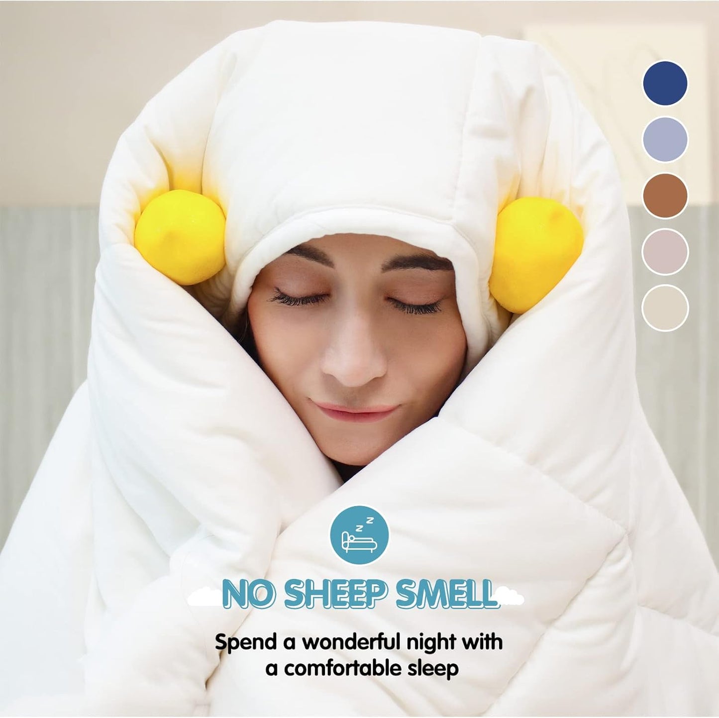 YOUR MOON Comforters Luxurious Wool Comforter - Premium Queen Size Bedding NEW