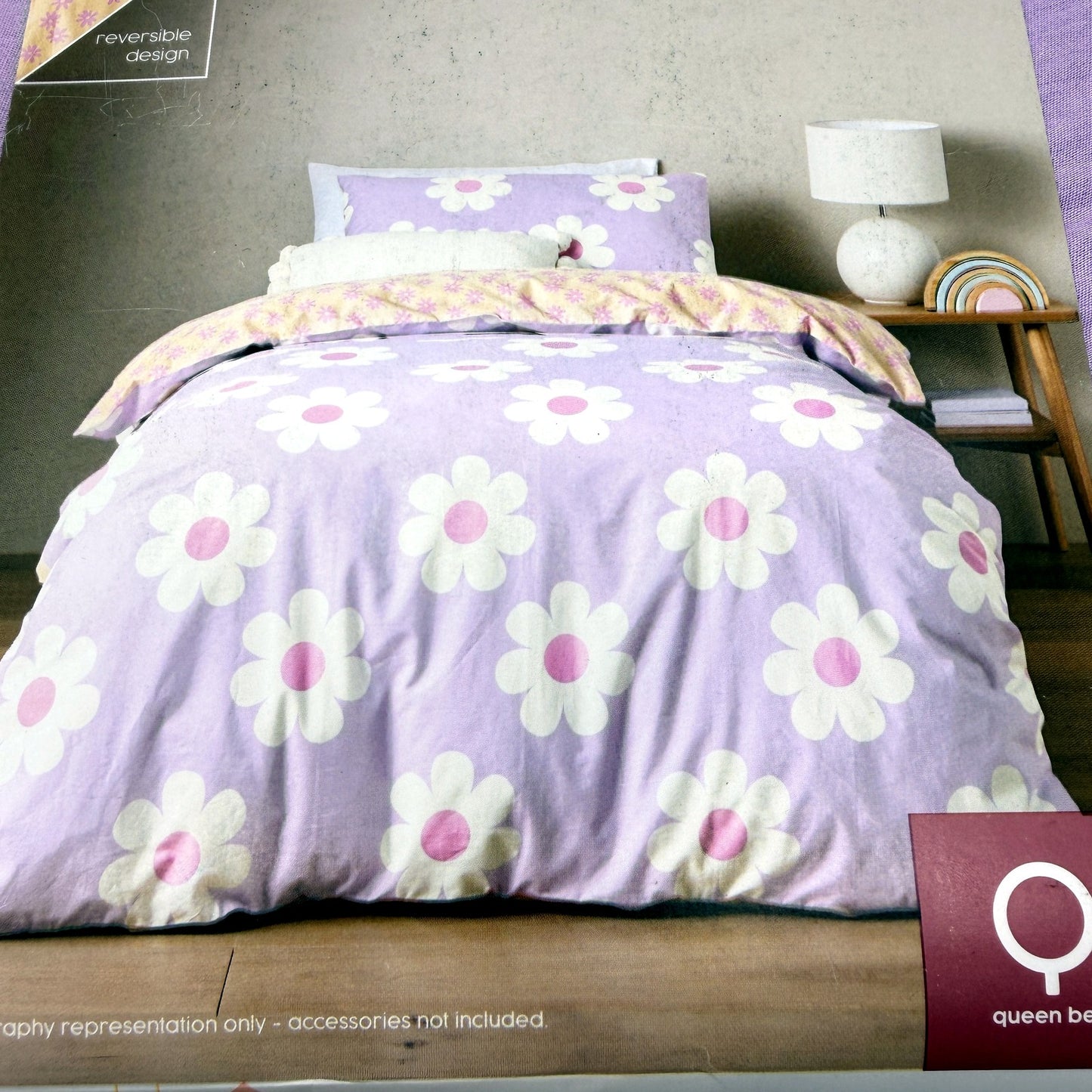 Target Phoebe Daisy Kids Bedding Set Floral 250TC Reversible QUEEN Bed NEW